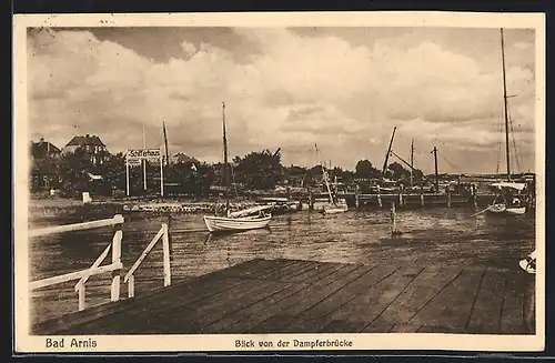 AK Bad Arnis, Blick von der Dampferbrücke