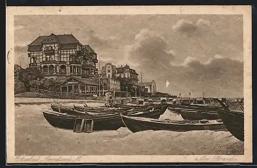 AK Arendsee i. M., Boote am Strand