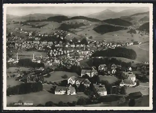 AK Herisau, Ortsansicht aus der Vogelschau
