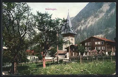 AK Meyringen, Ortsansicht mit Kirche