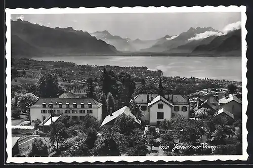 AK Jongny-sur-Vevey, Teilansicht mit Bergen