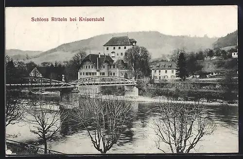 AK Hohentengen am Hochrhein, Schloss Rötteln mit Brücke
