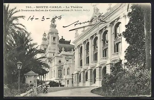AK Monte Carlo, Le Théatre & Nouveau Salon de Conversation