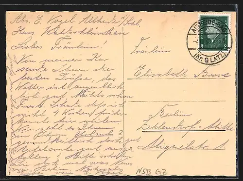 AK Bad Altheide, Blick von der Promenade