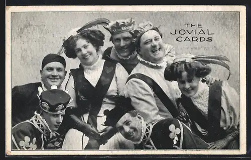 AK The Jovial Cards, Variete Artisten im Kostüm