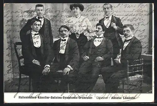 AK Italienisches Künstler-Solisten-Symphonie-Orchester in Anzügen