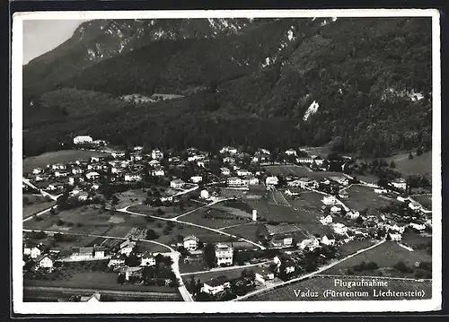 AK Vaduz, Totalansicht, Fliegeraufnahme