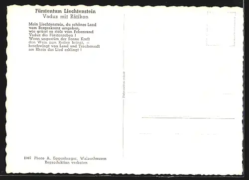 AK Vaduz, Teilansicht mit Rätikon
