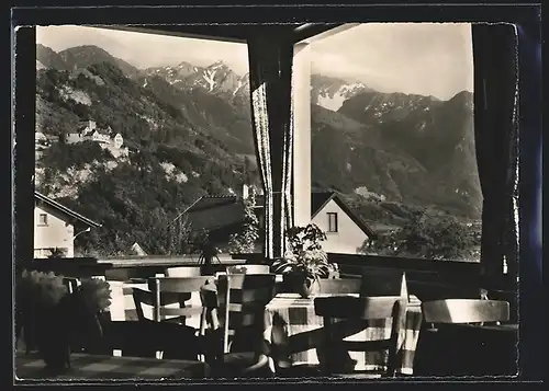 AK Vaduz, Aussicht vom Hotel Schlössle