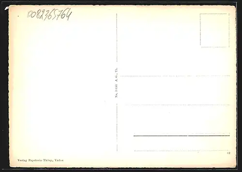 AK Vaduz, Strasse mit Rathaus