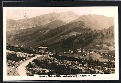 AK Malbun, Kurhaus mit Augstenberg und Silberhorn