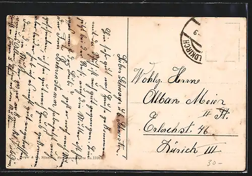 AK Gaflei, Alpenkurhaus mit Säntis und Altmann