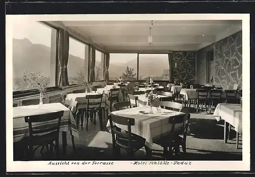 AK Vaduz, Hotel Schlössle, Aussicht von der Terrasse