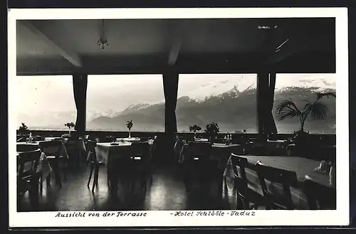 AK Vaduz, Aussicht von der Terrasse, Hotel Schlössle