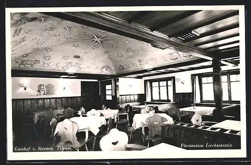 AK Triesen, Gasthof z. Sternen, Innenansicht