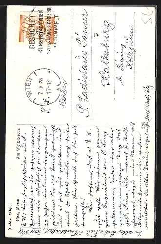 Künstler-AK Thomas Riss: Italienischer Schafhirte am Wetterkreuz