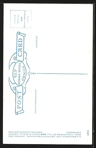 Künstler-AK Donald McGill: You see some funny figures on the beach down here!