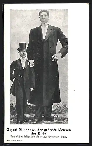 AK Gigant Machnow, der grösste Mensch der Erde