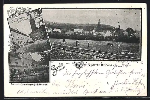 AK Weissenohe, Brauerei Jos. Friedrich, Gasthaus von B. Friedrich