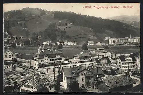AK Toggenburg-Wattwil, Bahnhof im Ortsbild