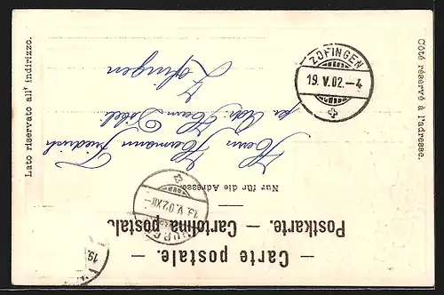 AK Horgen, Ortsansicht mit Kirche, Wappen