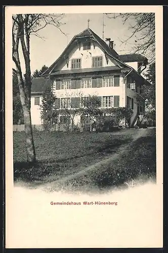 AK Hünenberg, Gemeindehaus Wart vom Garten aus gesehen