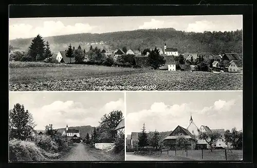 AK Unterölsbach b. Neumarkt /Opf., Panorama, Ortsansicht mit Kirche