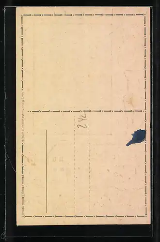 Künstler-AK Moritzberg, Teilansicht, Passepartout