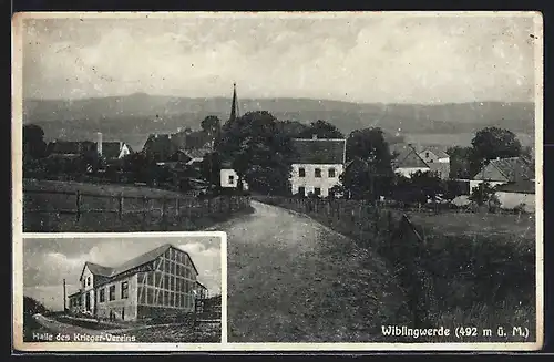 AK Wiblingwerde, Gesamtansicht & Halle des Krieger-Vereins