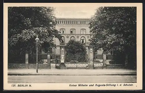 AK Berlin, Kaiser Wilhelm und Augusta-Stiftung, Schulstrasse