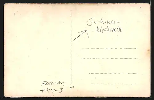 Foto-AK Gochsheim, Kirchweih, Strassenumzug, mit Kindergruppe