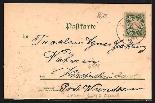 Lithographie Ebrach, Kloster: Kirche mit Zuchthaus, Inneres d. Klosterkirche