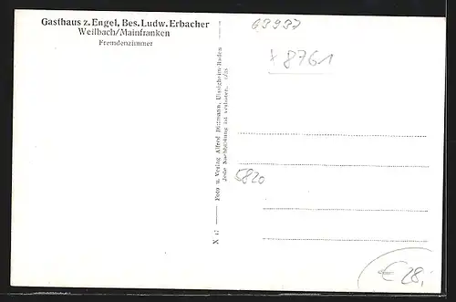 AK Weilbach /Mainfranken, Gasthaus zum Engel, Gotthardtruine, Panorama