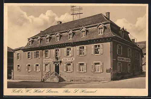AK Zell i. W., Hotel Löwen S. Hummel mit Strasse