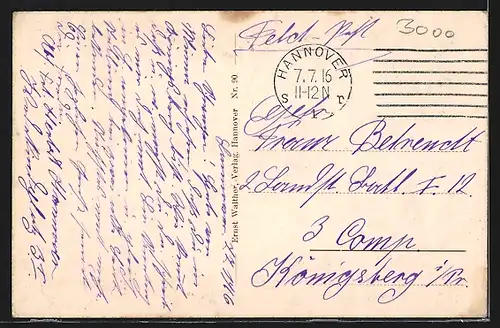 AK Hannover, Partie in der Bödekerstrasse