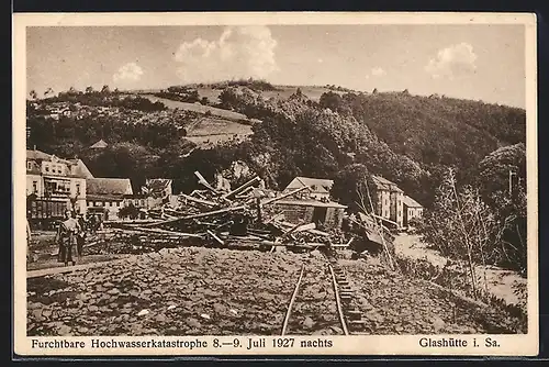 AK Müglitztal-Glashütte, Unwetterkatastrophe am 8. Juli 1927