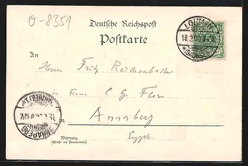 Lithographie Rathewalde, Gasthof zu Rathewalde, Panorama mit Pabststein, Lilienstein und Festung Königstein