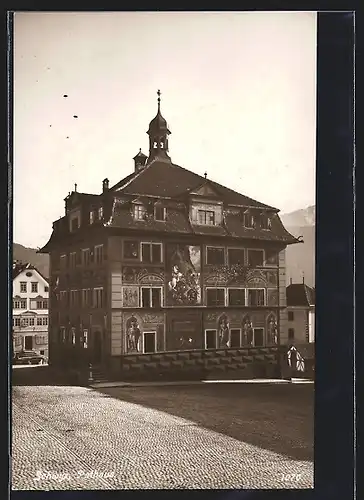 AK Schwyz, Rathaus mit Platz