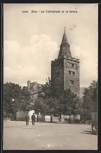 AK Sion, La Cathedrale et la Valere