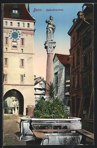 AK Bern, Seilerbrunnen mit Säule