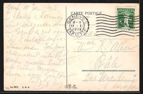 AK Genève, Musée de Mon Repos