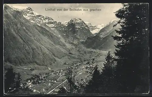 AK Linthal, Ortsansicht von der Seilbahn aus