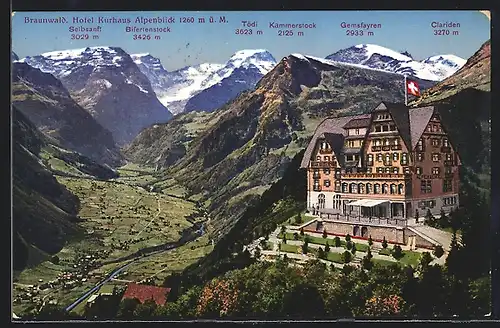 AK Braunwald, Hotel Kurhaus Alpenblick