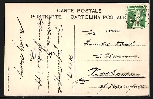 AK Davos-Frauenkirch, Kirche im Winterglanz