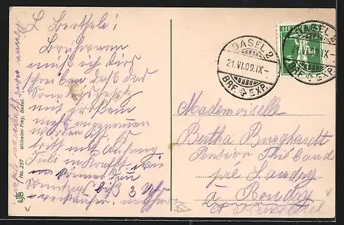 AK Basel, Generalansicht mit Münster und Elisabethen-Kirche