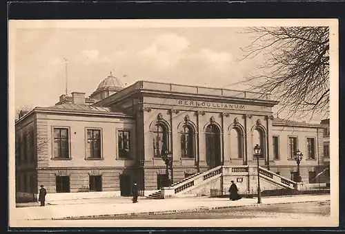 AK Basel, Bernoullianum, von der Strasse gesehen