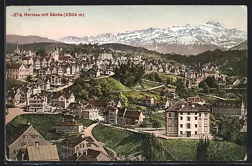 AK Herisau, Totalansicht mit Säntis