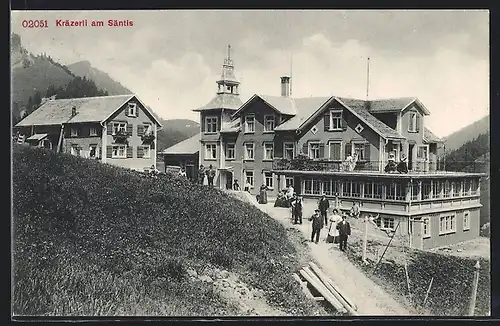 AK Säntis, Teilansicht mit Gasthaus Kräzerli