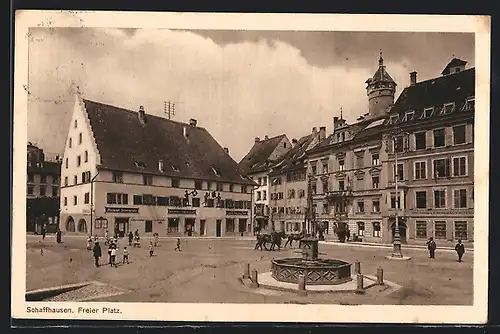 AK Schaffhausen, Freier Platz mit Geschäften