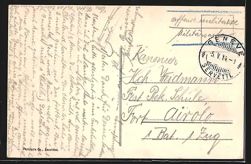 AK Genève, Vue Générale et Mont-Blanc